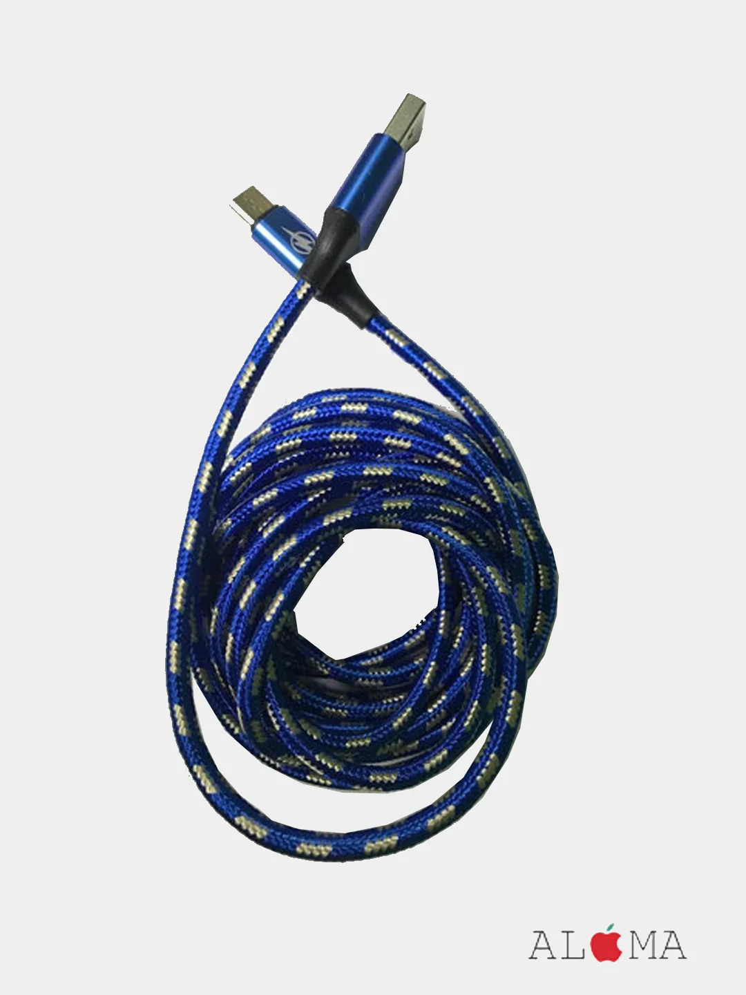 Серебряный кабель зарядный для андроид Type-C, ткань, 2.7м, 1.8м, 1.2м, нейлоновый, алюминевый сплав