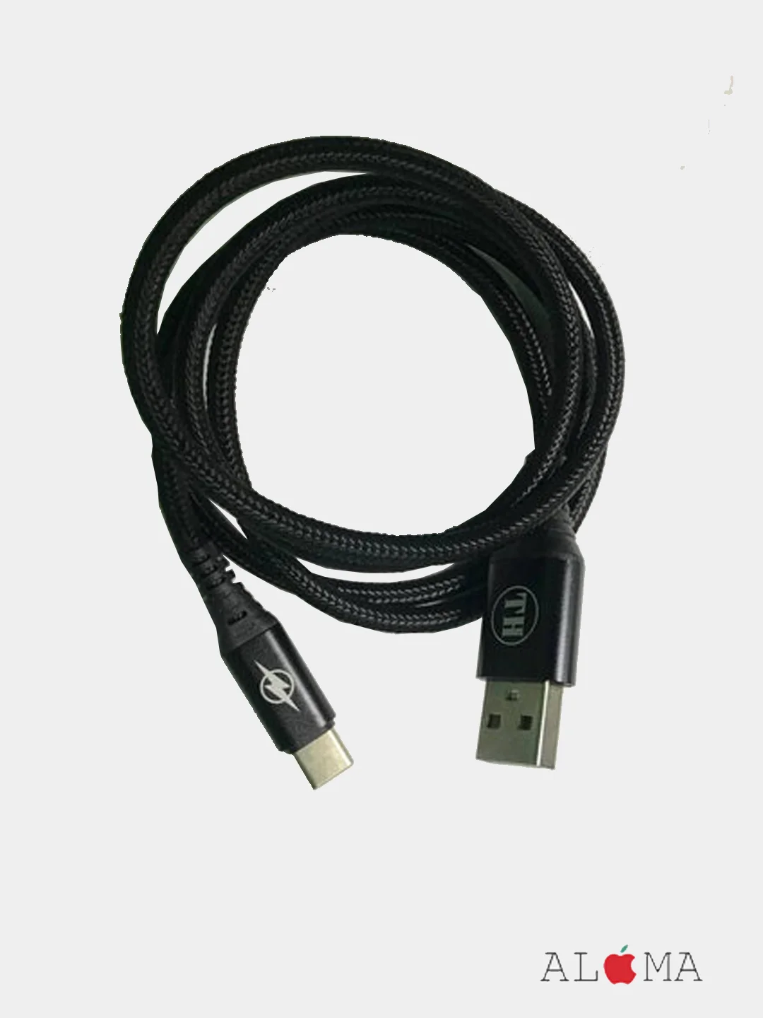 Серебряный кабель зарядный для андроид Type-C, ткань, 2.7м, 1.8м, 1.2м, нейлоновый, алюминевый сплав