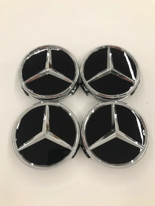 Колпачки заглушки на литые диски Mercedes-Benz 75мм 4шт / Мерседес / Мерс /