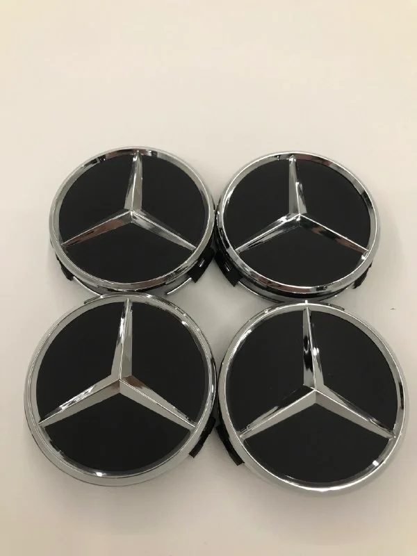 Колпачки заглушки на литые диски Mercedes-Benz 75мм 4шт / Мерседес / Мерс /