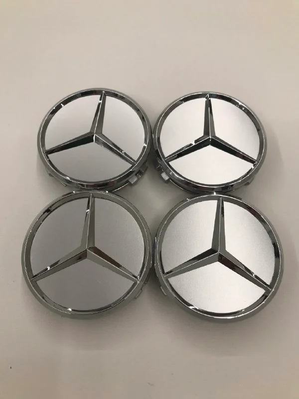Колпачки заглушки на литые диски Mercedes-Benz 75мм 4шт / Мерседес / Мерс /