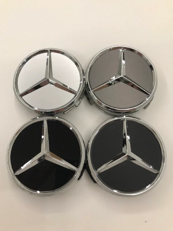 Колпачки заглушки на литые диски Mercedes-Benz 75мм 4шт / Мерседес / Мерс /