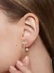 Серьги круглые "Бантик"
