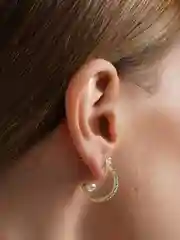 Серьги круглые "Бантик"
