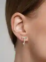 Серьги круглые "Бантик"