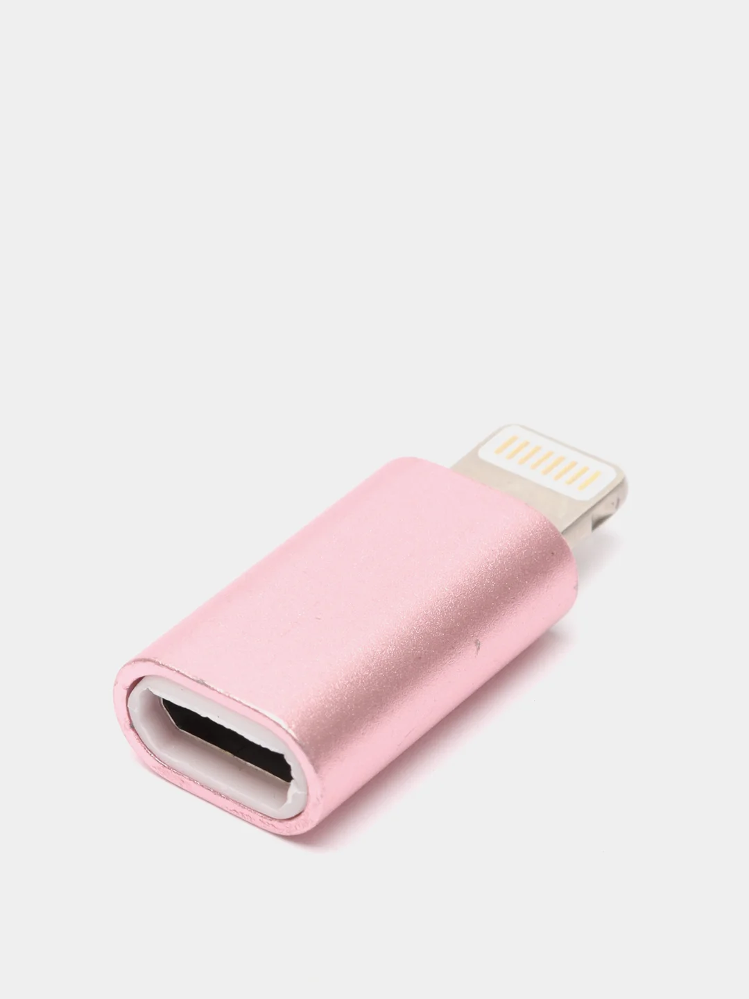 Розовый переходник apple 8 pin - micro usb