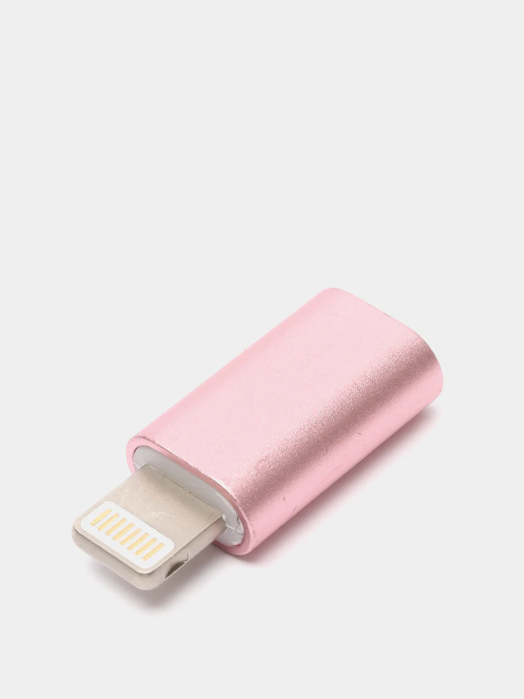 Розовый переходник apple 8 pin - micro usb