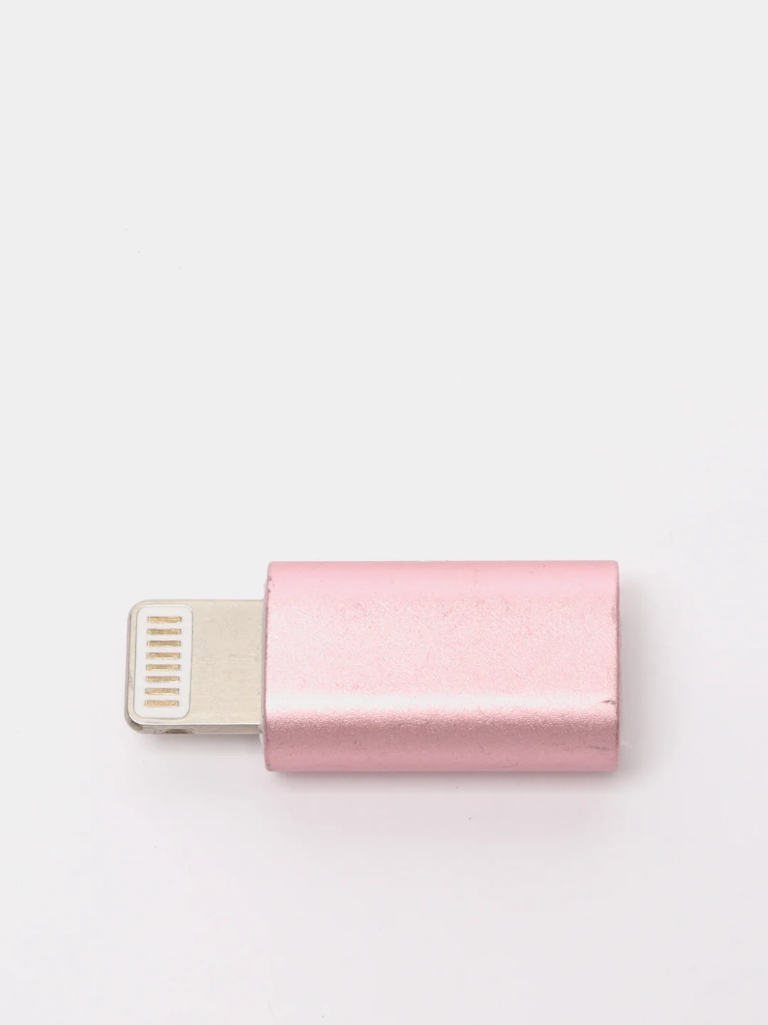 Розовый переходник apple 8 pin - micro usb