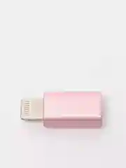 Розовый переходник apple 8 pin - micro usb