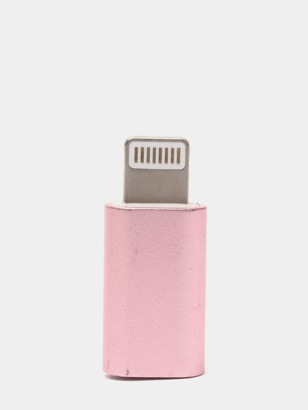 Розовый переходник apple 8 pin - micro usb