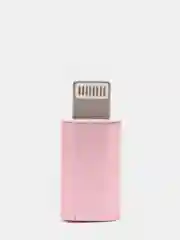 Розовый переходник apple 8 pin - micro usb
