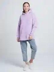 Лавандовый худи женское, оверсайз, утепленное, с капюшоном