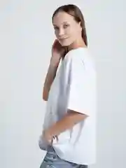 Белый футболка женская, оверсайз