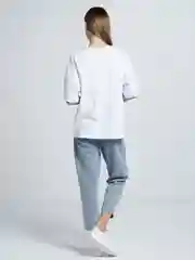 Белый футболка женская, оверсайз