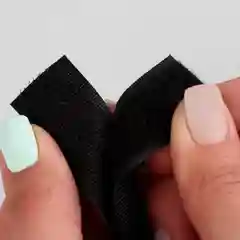 Липучка, 20 мм х 50 см, цвет чёрный