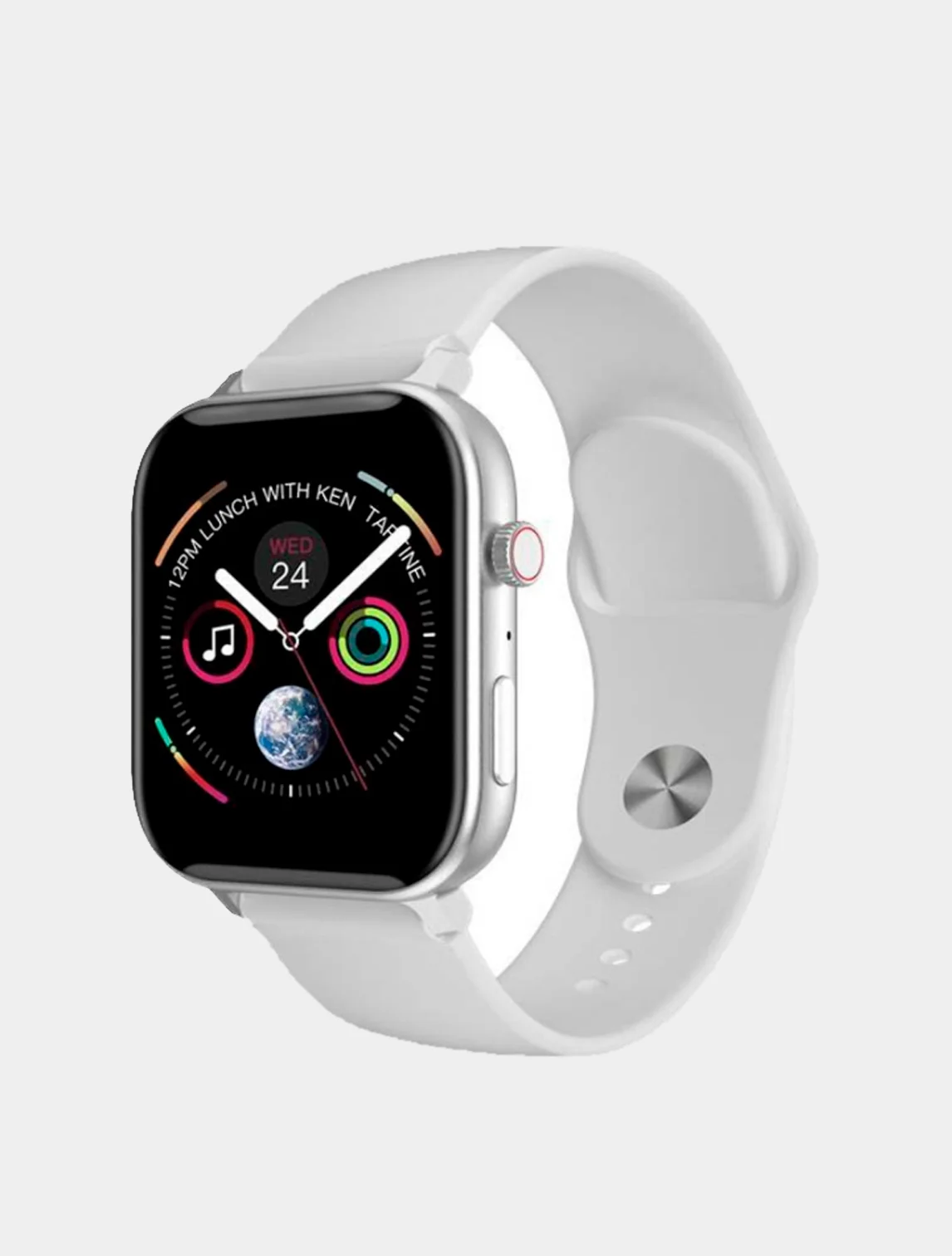 Серебряный смарт часы фитнес Smart Watch Y6 + Series 6