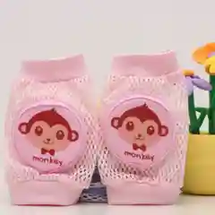 Розовый наколенники детские для ползания (мягкие, сетчатые)