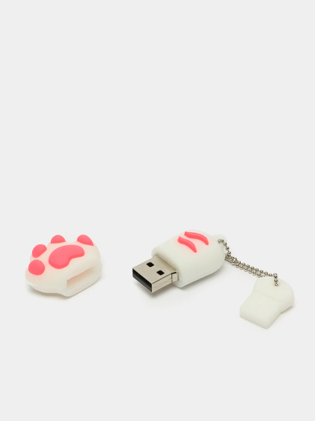 Белый usb флешка, 16 Гб, кошачья лапка