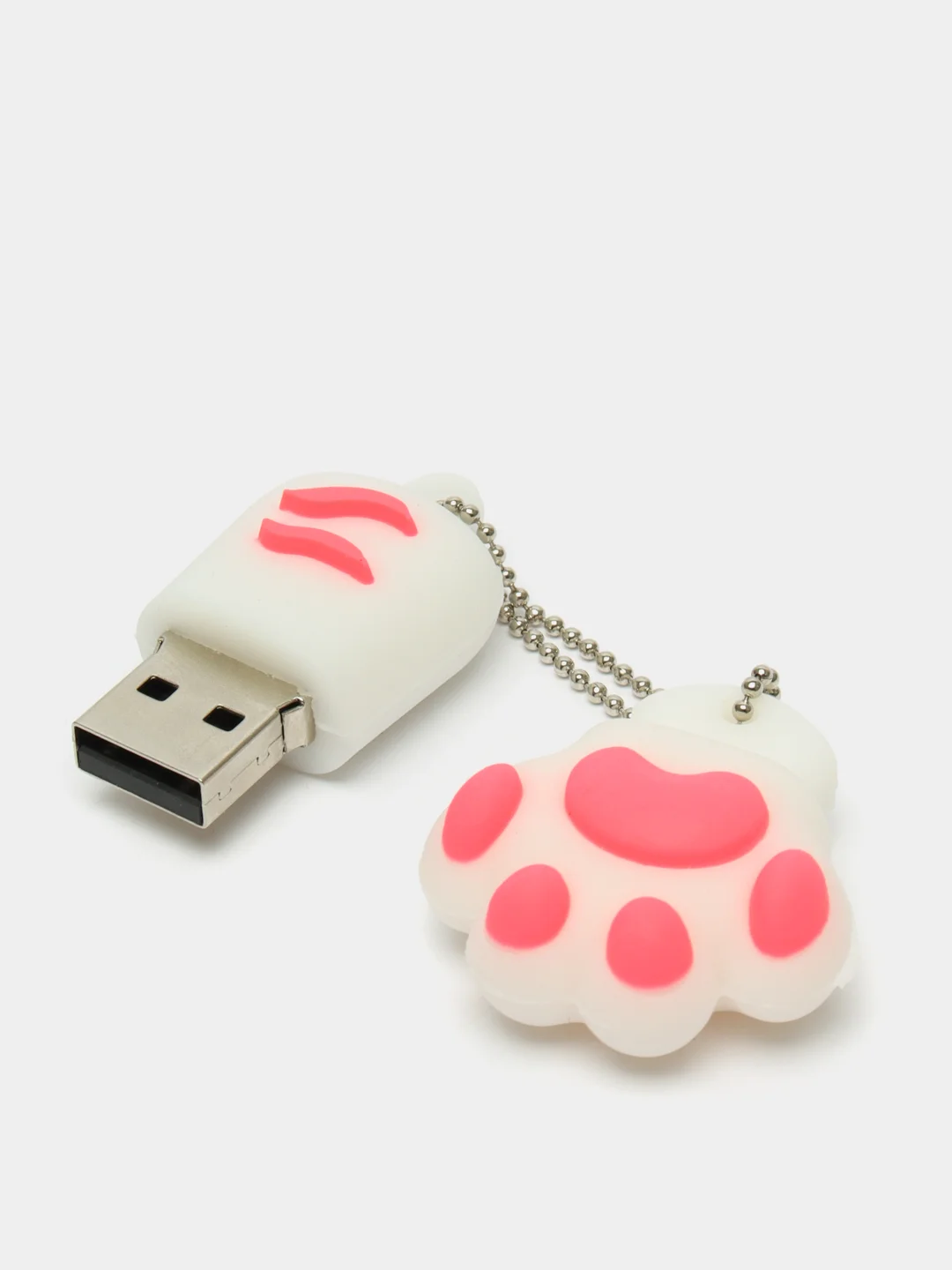 Белый usb флешка, 16 Гб, кошачья лапка