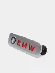 Комплект шильдиков металлических с эмблемой авто "BMW" и 4 винтовыми креплениями (Пара)