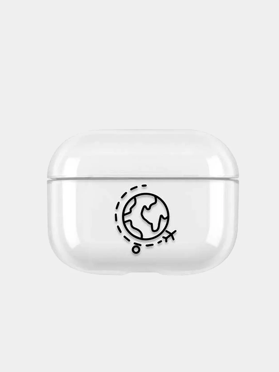Зеленый прозрачный пластиковый чехол для Apple Airpods Pro