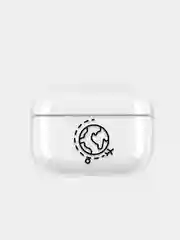 Зеленый прозрачный пластиковый чехол для Apple Airpods Pro