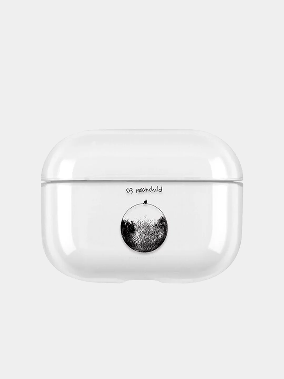 Серый прозрачный пластиковый чехол для Apple Airpods Pro