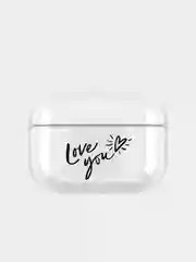 Красный прозрачный пластиковый чехол для Apple Airpods Pro