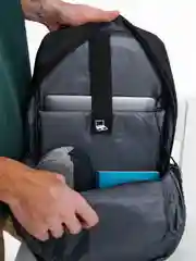 Серый рюкзак, "Magnet", мужской, городской, для ноутбука 15"6, с USB-портом, черный, 18л