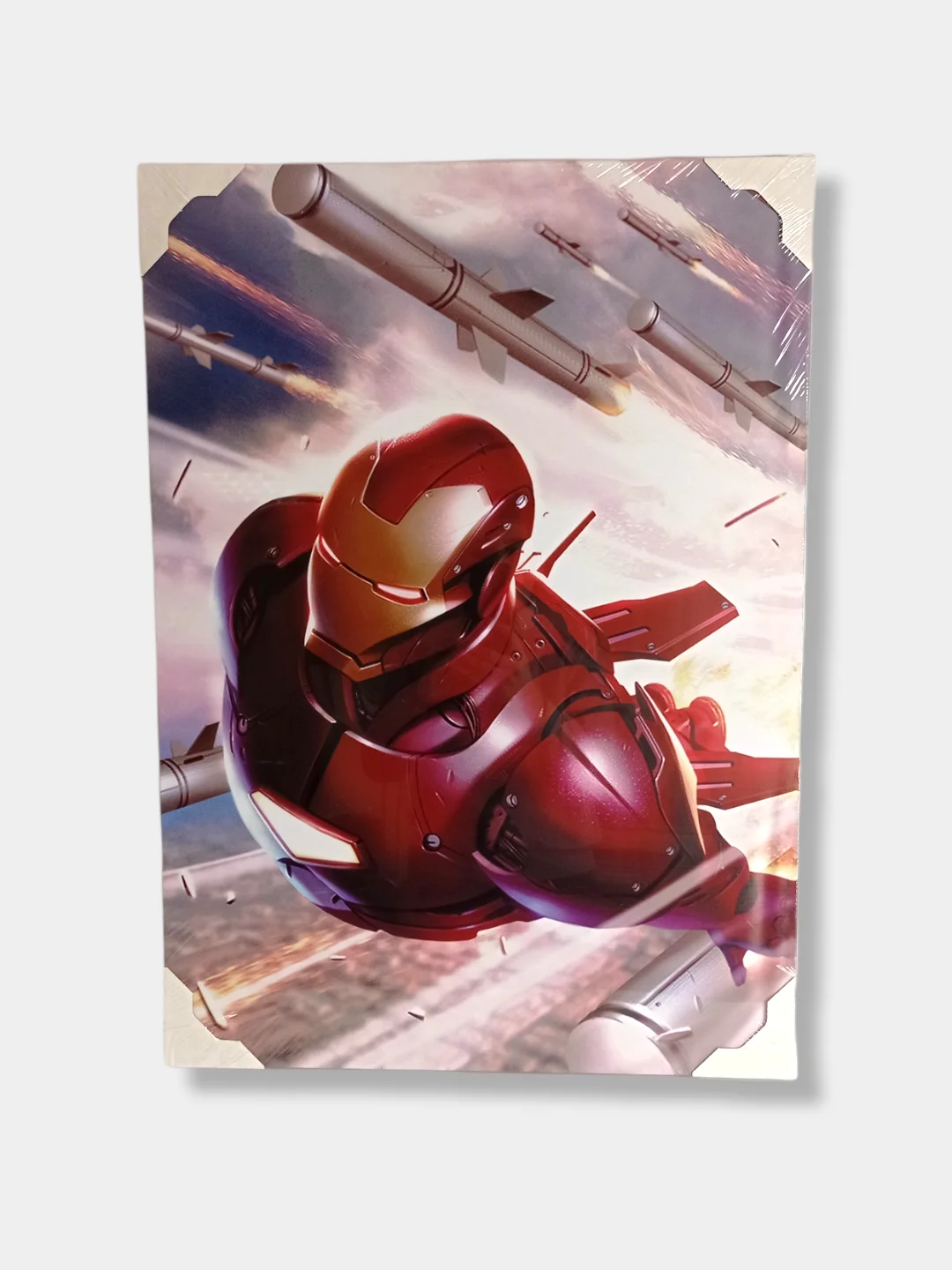 Бежевый меланж картина на холсте "Человек паук и другие герои Marvel", 50 х 70 см