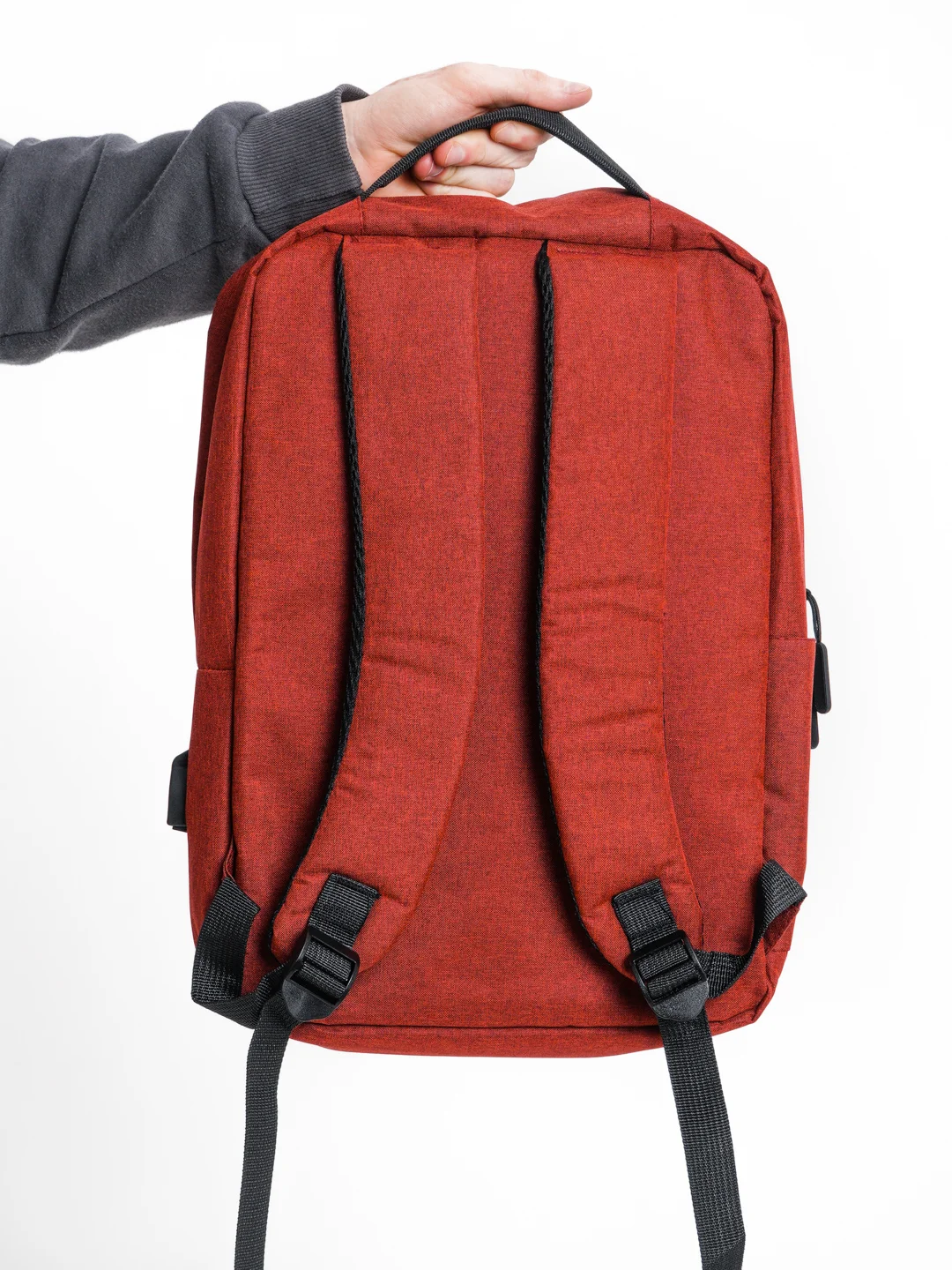 Красный рюкзак "BackPack" унисекс, повседневный прочный городской для ноутбука синий 15"6, 19,5л