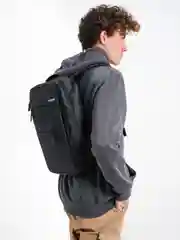 Черный рюкзак "BackPack" унисекс, повседневный прочный городской для ноутбука синий 15"6, 19,5л