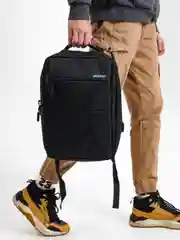 Черный рюкзак "BackPack" унисекс, повседневный прочный городской для ноутбука синий 15"6, 19,5л