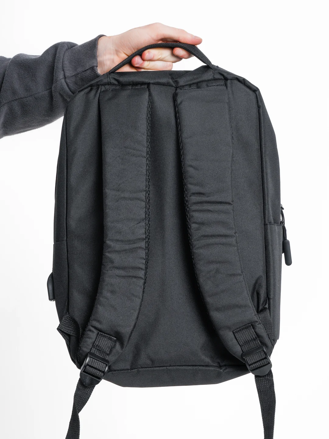 Черный рюкзак "BackPack" унисекс, повседневный прочный городской для ноутбука синий 15"6, 19,5л