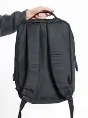 Черный рюкзак "BackPack" унисекс, повседневный прочный городской для ноутбука синий 15"6, 19,5л