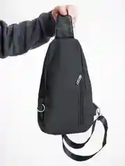 Угольный рюкзак "Coalmin" мужской, на одно плечо с USB черный, 4л pkt