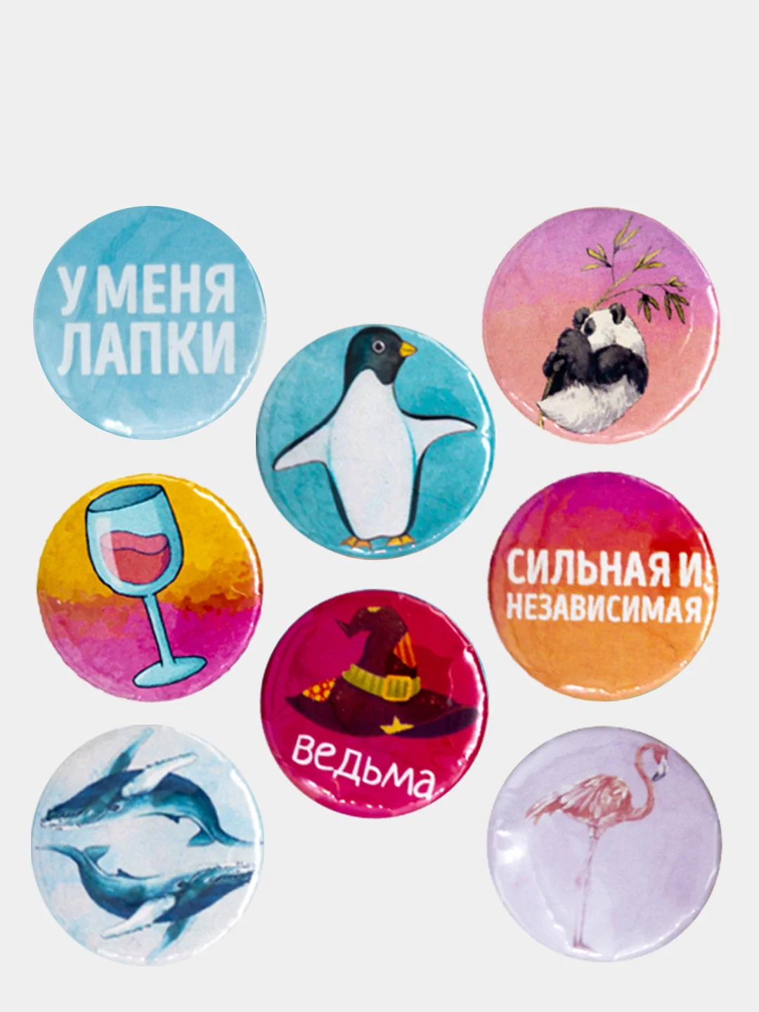 Значки круглые закатные 24 мм (много видов) маленькие