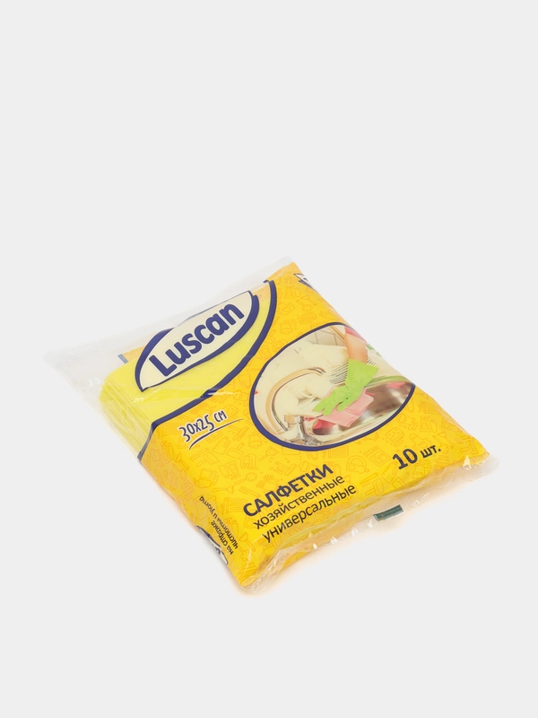 Салфетки хозяйственные Luscan из вискозы, 30 х 25 см, 10 штук