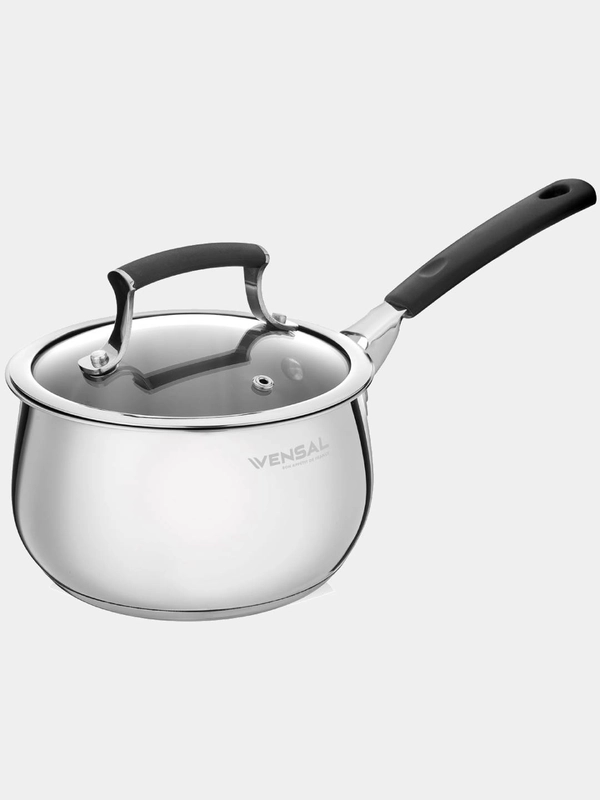 Ковш с крышкой Vensal Nouvel accord VS1514, из нержавеющей стали, 1,9 л, 16 см