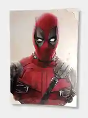 Алый картина на холсте "Дед пулл и другие герои Marvel", 50 х 70 см