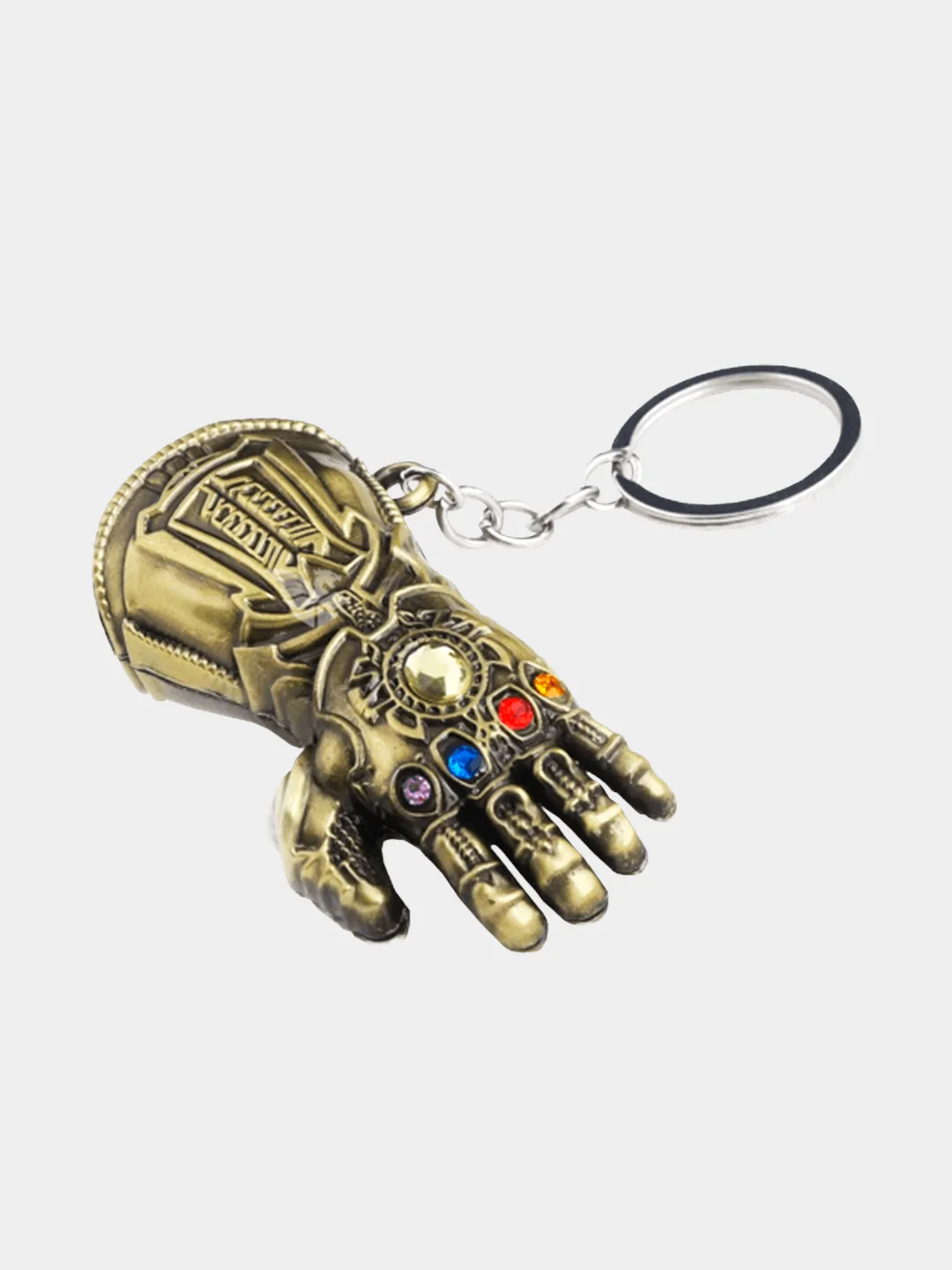 Золотистый хаки брелок Мстители Marvel / Перчатка Таноса / Железный человек