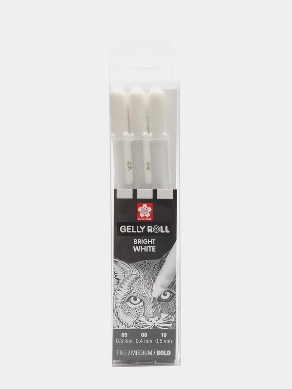 Набор гелевых белых ручек Gelly Roll, 3 штуки