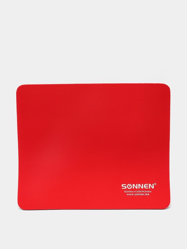Коврик для мыши SONNEN "RED", резина+ткань