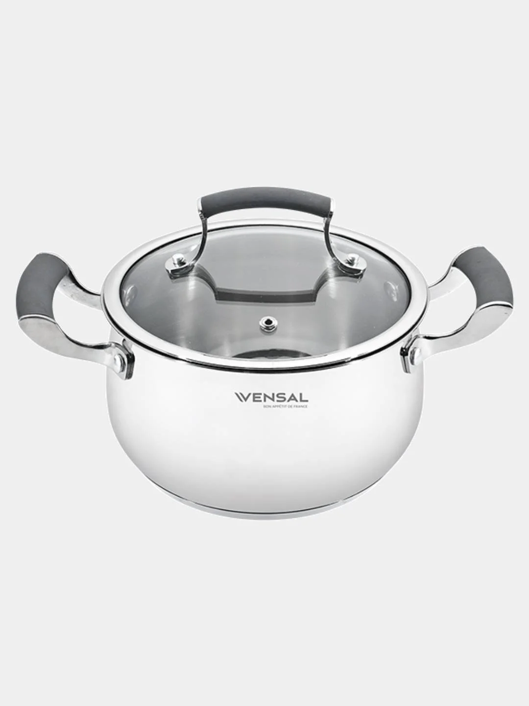 Кастрюля с крышкой Vensal Nouvel accord VS1518 из нержавеющей стали 6,1л (24см)