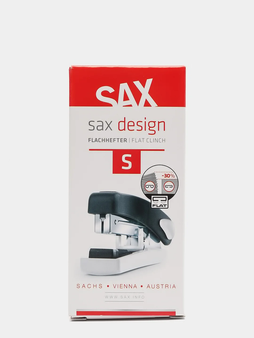 Степлер Sax 519, до 20 листов, красный