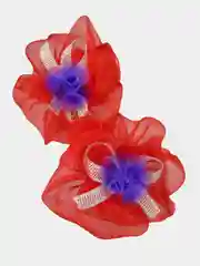 Алый бантики детские из органзы пара