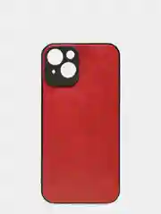 Красный чехол для iPhone 13 (6.1) силиконовый под кожу