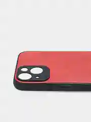 Красный чехол для iPhone 13 (6.1) силиконовый под кожу