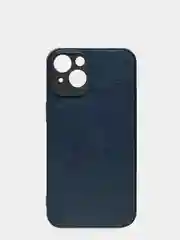 Синий чехол для iPhone 13 (6.1) силиконовый под кожу