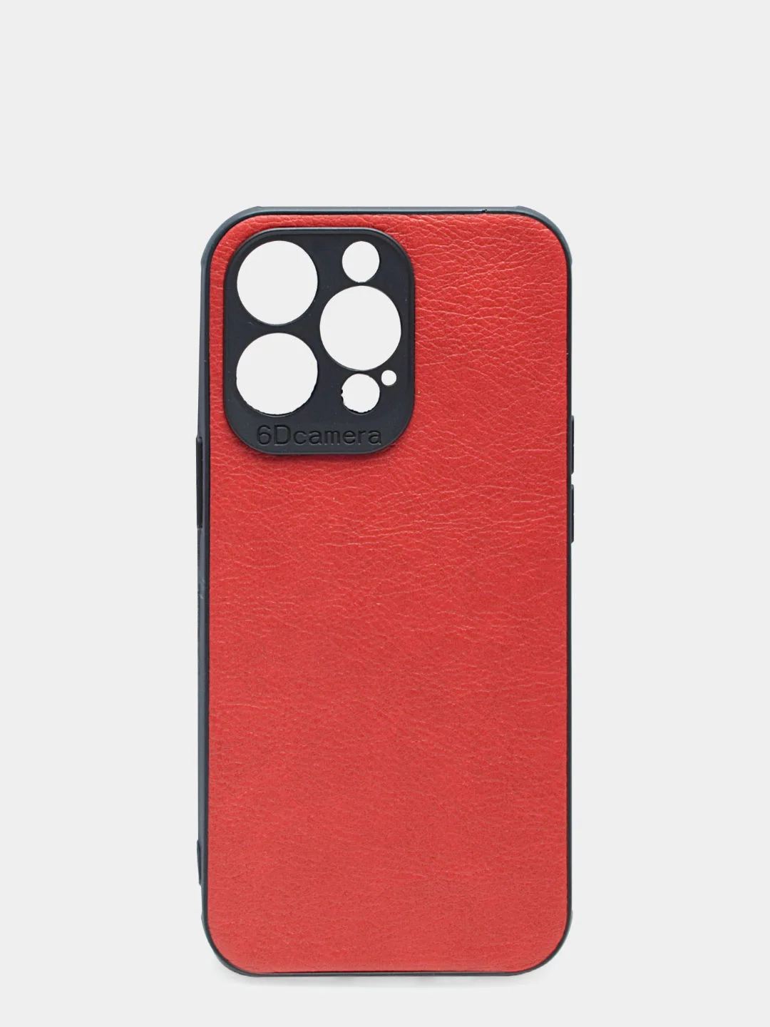 Красный чехол для iPhone 13 Pro (6.1) силиконовый под кожу